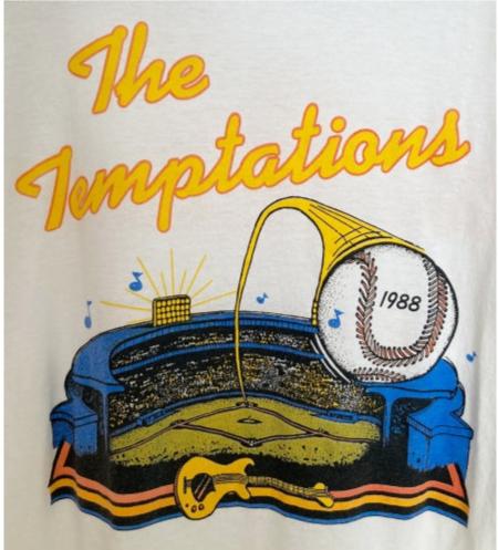Vintage 1988 The Temptations live in concert tee tshirt