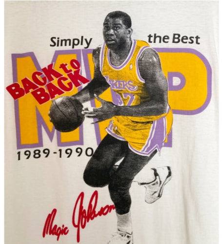 Vintage 90's Magic Johnson Lakers MVP tee