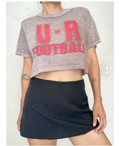 Vintage 70's University of Rochester New York  football cropped tee