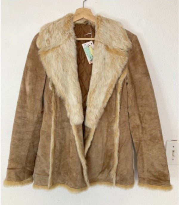 Vintage Y2K fur collar winter jacket