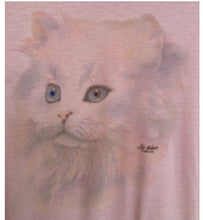 Load image into Gallery viewer, Vintage 80's Persian Cat sleeveless tee 50/50
