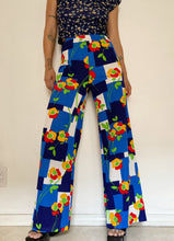 Load image into Gallery viewer, Vintage 70&#39;s pullover floral flower all over print wide leg  pants