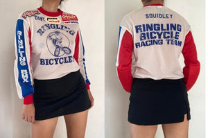 Vintage 80's BMX Ringling Bicycle racing long sleeves tee