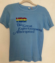 Load image into Gallery viewer, RARE Vintage 1977 HBO Entertainment Channel ribbed tee  50/50