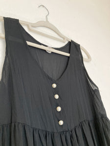 Vintage sheer black maxi dress