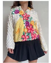 Load image into Gallery viewer, Vintage DAMZE SAN DIEGO chenille zip up jacket