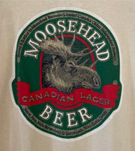 Vintage 80's Moosehead Canadian Lager Beer tee tshirt 50/50
