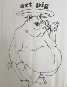 Vintage Art Pig drawing tee