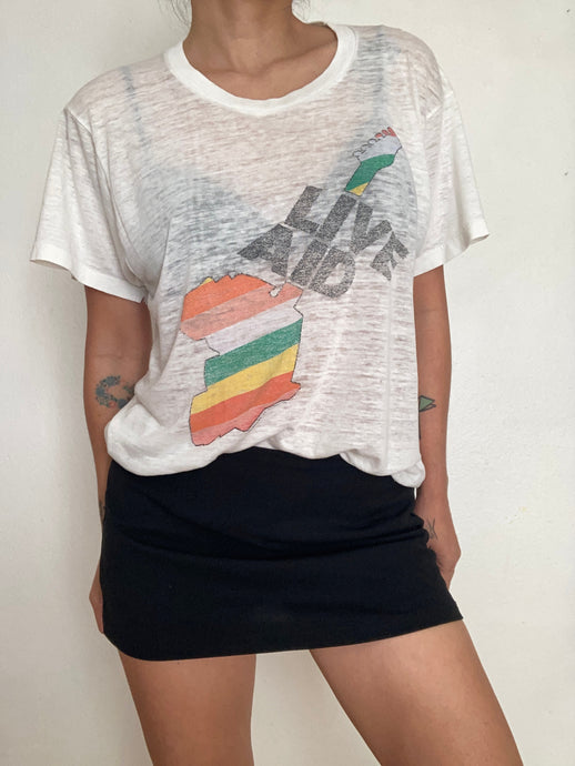 Vintage 1985 Live Aid Foundation We Are The World tee 50/50