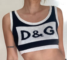 Load image into Gallery viewer, D&amp;G Dolce and Gabbana Vintage logo knit crop top