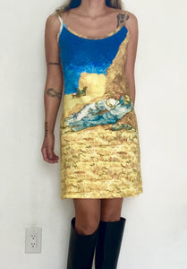 Vintage VAN GOGH painting all over print  dress