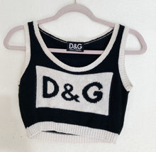 Load image into Gallery viewer, D&amp;G Dolce and Gabbana Vintage logo knit crop top