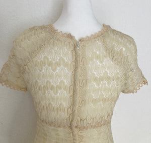 XS/S Vintage 60's 70's sheer maxi dress