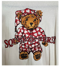 Load image into Gallery viewer, L/XL Vintage &nbsp;Squeeze Here Teddy Bear tee