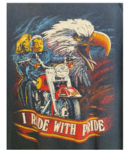 Load image into Gallery viewer, 80's Vintage I Ride With Pride motorcycle biker sweater