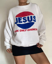 Load image into Gallery viewer, Vintage Jesus The Only Choice Pepsi parody crewneck