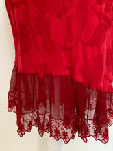 Load image into Gallery viewer, XS/S Y2K Vintage floral flower strap ruffle &nbsp;asymmetric hem midi dress