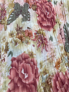Y2K pleated floral flower print camisole top