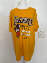 Load image into Gallery viewer, Vintage 80's LAKERS NBA champions back to back tee