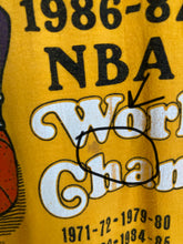Load image into Gallery viewer, Vintage 80's LAKERS NBA champions back to back tee