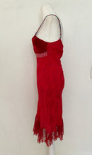 Load image into Gallery viewer, XS/S Y2K Vintage floral flower strap ruffle &nbsp;asymmetric hem midi dress