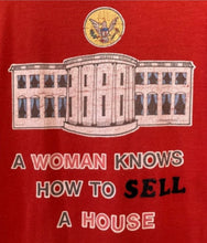 Load image into Gallery viewer, Vintage Woman Knows How To Sell House tshirt 50/50