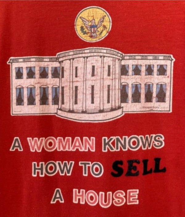 Vintage Woman Knows How To Sell House tshirt 50/50