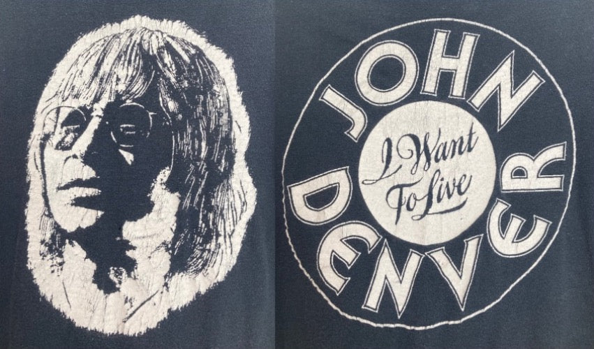 Vintage 70's JOHN DENVER I Want To Live tee