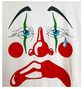 Vintage sad clown face tee