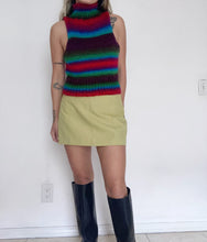 Load image into Gallery viewer, Vintage rainbow sleeveless knit top