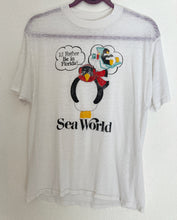 Load image into Gallery viewer, Vintage 80&#39;s Sea World Florida paper thin tee 50/50