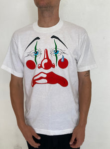 Vintage sad clown face tee