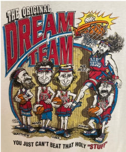 Vintage AIR JESUS Dream Team Basketball NBA parody distressed tee