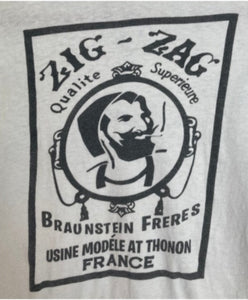 Vintage ZIG ZAG wraps rolling paper tee tshirt 50/50