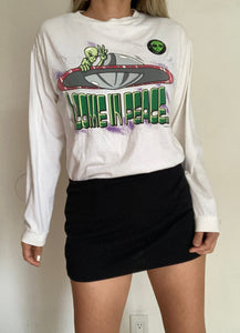 Vintage 90's Alien I Come In Peace long sleeve tee