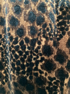 Vintage Y2K leopard print crushed velvet stretchy top
