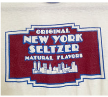 Load image into Gallery viewer, Vintage 80's Original New York Seltzer promo ringer tee