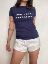 Load image into Gallery viewer, HUG YOUR THERAPIST hand-made on vintage tee iron-on tshirt