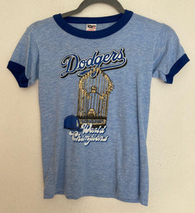 Vintage XS/S 1988 LA Dodgers ringer tee tshirt 50/50