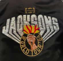 Load image into Gallery viewer, Vintage 1984 Jacksons Victory World Tour satin bomber jacket