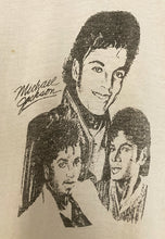 Load image into Gallery viewer, Vintage XS/S 80&#39;s Michael Jackson ringer tee tshirt 50/50
