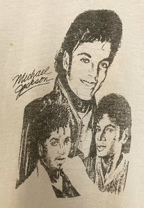 Vintage XS/S 80's Michael Jackson ringer tee tshirt 50/50