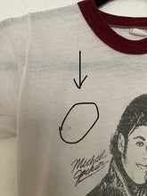 Load image into Gallery viewer, Vintage XS/S 80&#39;s Michael Jackson ringer tee tshirt 50/50