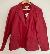Load image into Gallery viewer, FREE SHIPPED Vintage Y2K red oversized leather jacket