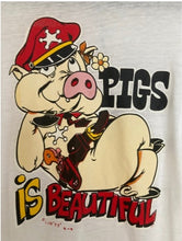 Load image into Gallery viewer, RARE Vintage 1973 PIGS is BEAUTIFUL tee tshirt paper thin