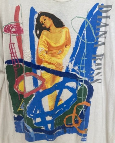 Vintage 1991 Diana Ross distressed tee  50/50